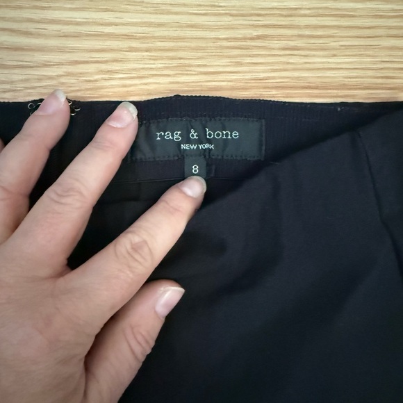 Rag & Bone Simone Pants Womens Black Tapered Leg Crop Back Zipper Size 8 - Picture 3 of 5